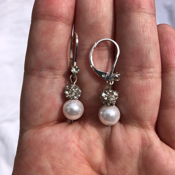 9 pair lot // PEARL & RHINESTONE fashion earring set - Picture 4 of 7